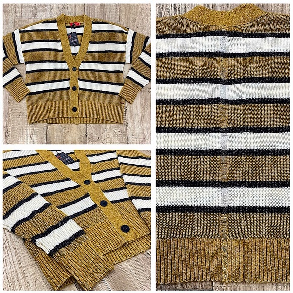 NWT n:Philanthropy Tiny Cardigan in Meerkat Stripe - Picture 1 of 12